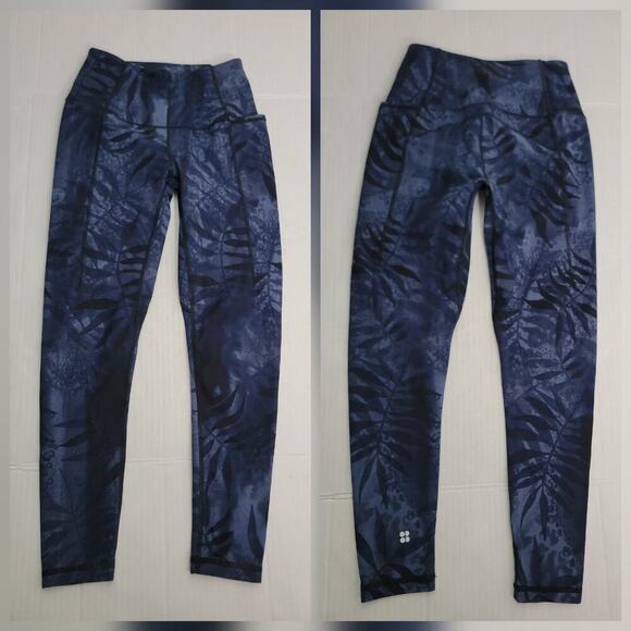 Sweaty Betty Pants - Sweaty Betty Leggings Womens SZ XS Side Pocket 7/8 Super Soft Printed